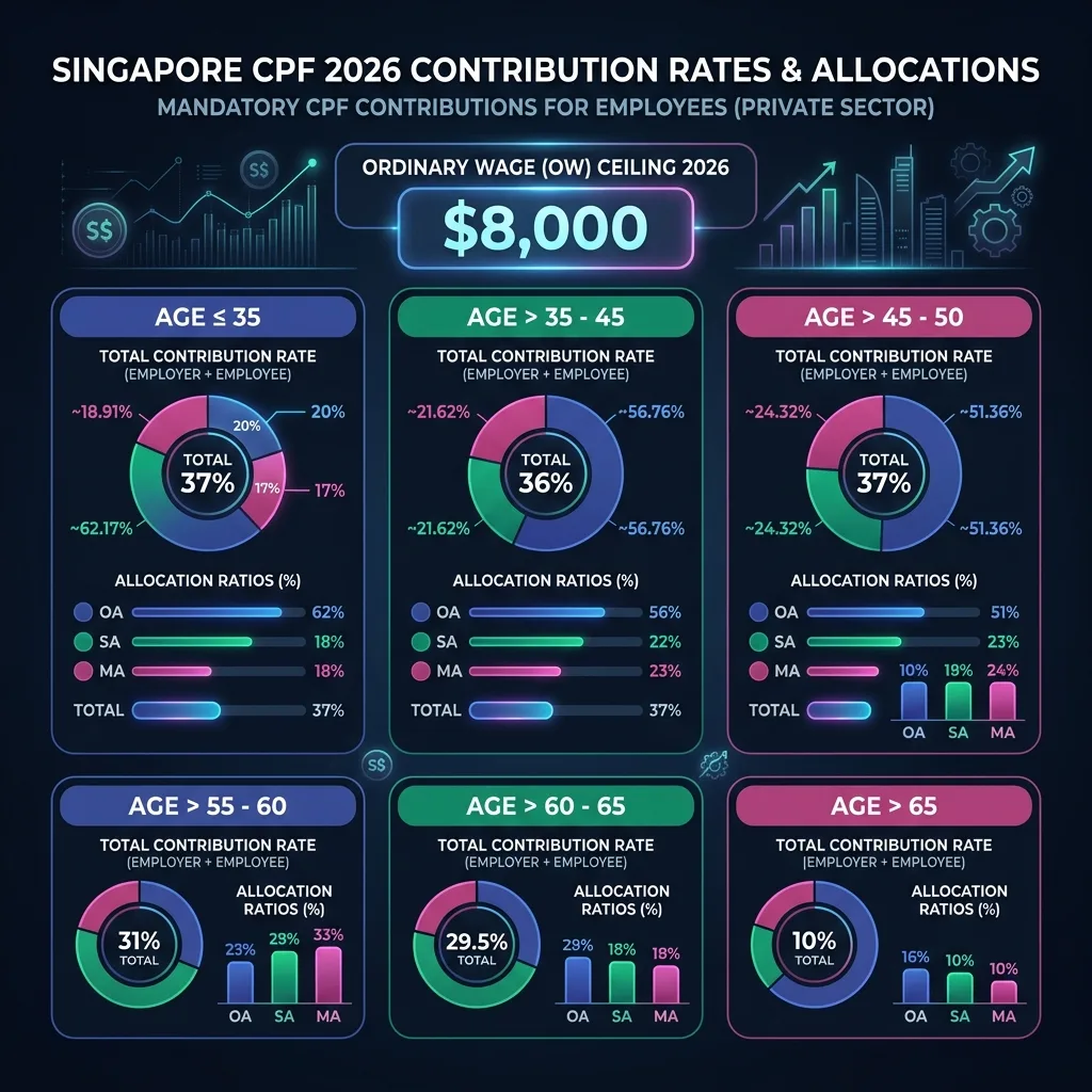 Singapore CPF 2026 Infographic